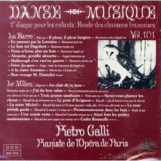 Danse Vol.101 1er disque pour les enfants : ronde des chansonsfrançaises..